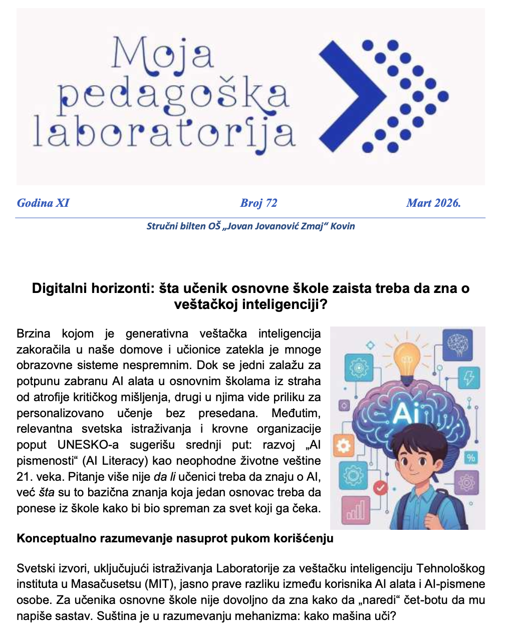 Inovativni pristupi nastavi informatike