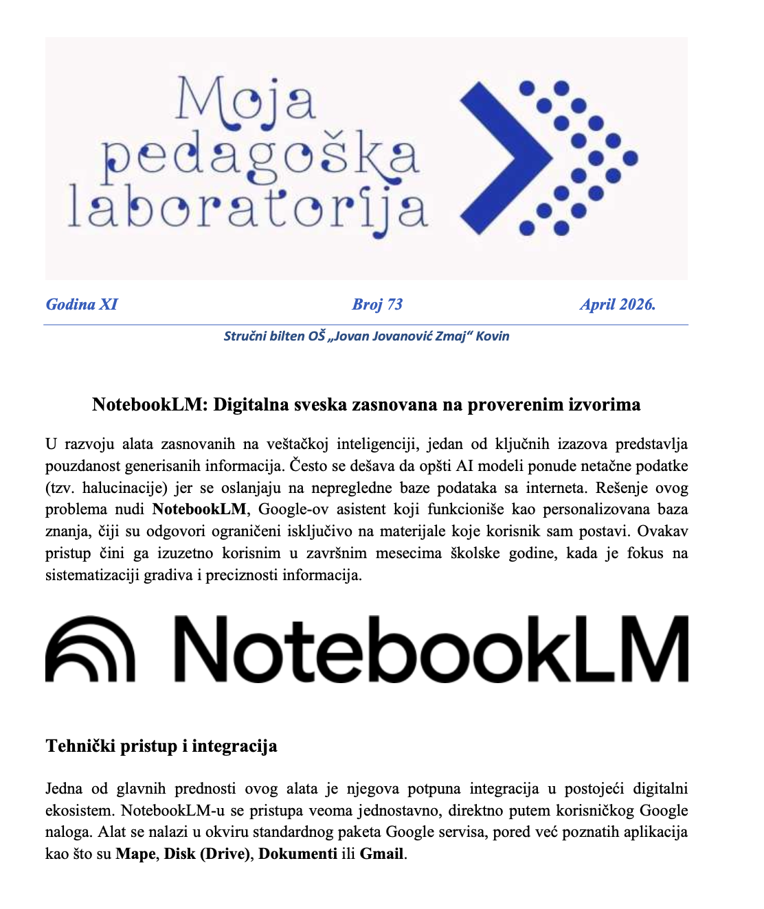 Inovativni pristupi nastavi informatike